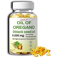 Oregano Oil Soft Capsules, 180 Capsules | 2 in 1 Formula Contains Seed Oil, 4 Times Strength Parsley