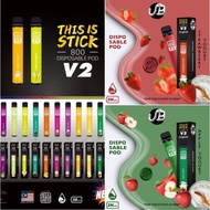 THIS IS STICK VERSION 2 800PUFF THIS IS STICK V2 800PUFF DISPOSABLE POD PAKAI BUANG THIS IS STICK