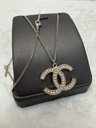 Chanel香奈兒 珍珠雙C金色頸鏈