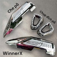 Stainless steel exhaust and tail cover set for WINNER X 2019 - 2021, WINNER X V3 2022 (used to cover