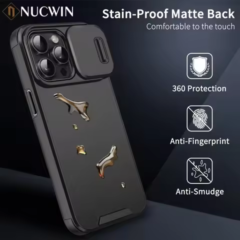 Slide Camera Lens Protection Case For iPhone 16 15 14 11 12 13 Pro Max Plus Solid Color Armor Shockp