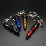 Universal Adjustable Alloy Car Interior Suspension Keychain Coilover Spring Car Tuning Part Shock Absorber Keyring Gift