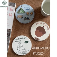 MINMENG Coaster cork bottom round coaster insulation coaster non-slip cork bottom office coffee mat