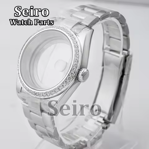 Diamond NH35 Case Strap 36MM/39MM Polish Watchcase Sapphire Glass 10bar for Datejust NH36 Movement W