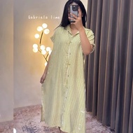 KEMEJA YR-Daster Gabriela Busui Friendly Oversized/ Dress Maudy Midi Daily Shirt