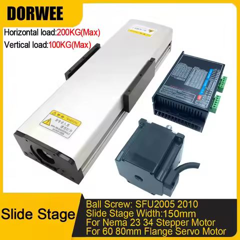 CNC Fully Enclosed Linear Ball Screw Module Dustproof Sliding Table Heavy Duty Linear Guide Stage 15