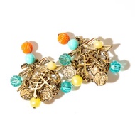 70年代復古錢幣 × 串珠中文字設計耳環