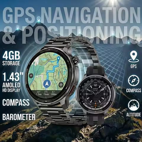Smart Watch Men 4G Memory GPS Offline Map Position Smartwatch Built-in App Market Game Compass Water