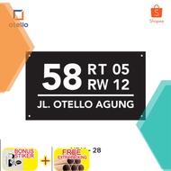 Acrylic House Number | NRM 28 | Raised House Number | House Address Board - 35 x 20 cm Black Base