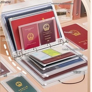 ZENON Document Storage Bag, 7-in-1 A4/A5/B5 Zip File Bag, Transparent Design Waterproof Loose-leaf D