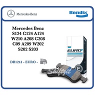 Bendix Euro Plus DB1241EURO Rear Brake Pad - Mercedes S124 C124 A124 W210 A208 C208 C09 A209 W202 S2
