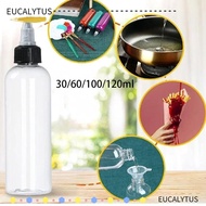 EUTUS 10PCS Oil Liquid Dropper Bottles, Transparent Plastic Empty Hair Dye Bottle, Portable Twist Cap Bottles Oils 10ml/15ml/20ml Tattoo Pigment Ink Containers