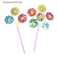 factoryoutlet2.sg 1Pc Colorful Windmill Cartoon 3D Pinwheel Home Garden Decoration Wind Spinner Whirligig Yard Decor Outdoor Kid Toy Hot