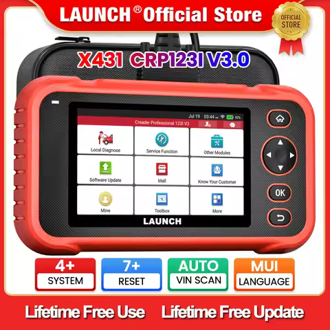 LAUNCH X431 CRP123i V3.0 /CRP123E V3.0 OBD2 Scanner Car Diagnostic Tools ABS SRS Engine AT 4 System 