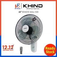 Khind Wall Fan With Remote Control 16" Kipas Dinding Remote WF-1680RSE WF1680RSE