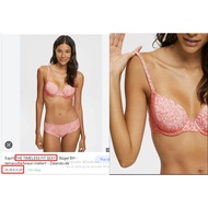 Esprit thin foam bra with red and blue flowers, big size 32BD 34D 36C 38CD 40A