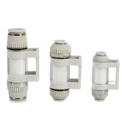 10pcs ZFC Vacuum & Positive/Negative Pressure Filter, SMC Type Air Line Filter - ZFC100/200/74B