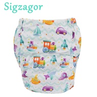 [Sigzagor]XL Adult Cloth Diaper Nappy Urinary Incontinence Pocket Reusable Hook Loop ABDL Age Play 6