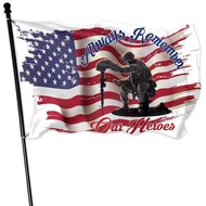 American Veteran Commemorative Flag Memorial Day Fg3X5FT Outdoor Double-Sided Printed Flag Banner