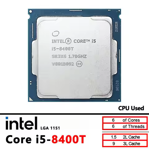 i5 8400T Intel Core i5-8400T 1.7 GHz Used Six-Core Six-Thread CPU 9M 35W LGA 1151