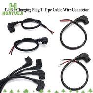 HUAYUEJI E-bike Charging Plug Scooter Copper Core 6 Styles Cable Wire Connector T Type Cable