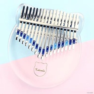 ◑✖✲Crystal Acylic Clear Kalimba 17 Keys Thumb Piano