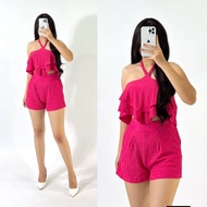 FYANG HALTER TOP AND POCKETSHORT COORDINATES |S-L | FREESIZE BARK CREPE //MJV