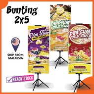 Bunting Dim Sum Streamer/Poster Gegantung Dim Sum Kukus/Food Poster