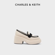 รองเท้า CharlesKeith ฤดูใบไม้ร่วง ฤดูหนาว ผู้หญิง รุ่น CK1-80580132 รองเท้าโลฟเฟอร์พื้นหนาสีสันเรโทร