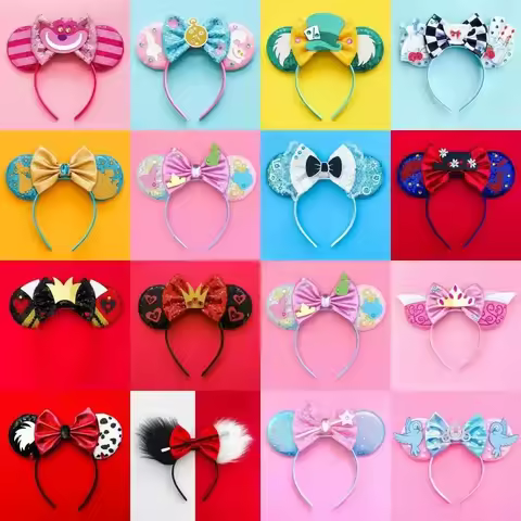 Disney Mickey Mouse Ears Frozen Ear Headband for Adults Anna Princess Elsa Headwear Snowman Olaf Hai