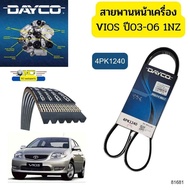 Fast Delivery Front Engine Belt TOYOTA VIOS'03-06 NCP42 NCP150R Year 2013 1NZ 4PK1240 DAYCO 2 Years