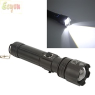 ECYOU LED Flashlight, 30W 1200LM USB Flashlight, Durable 5 Modes IPX4 Waterproof Powerful Flashlight