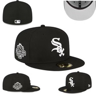 M.L.B Chicago White Sox Cap Men Women Baseball Cap Flat Brim Hat Full Closed Fit Caps-77