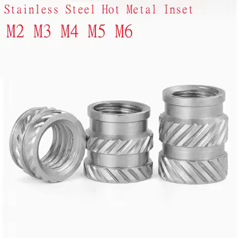 10pcs M2 M2.5 M3 m4 m5 m6 Heat Set Insert Nuts Female Thread stainless steel Knurled Inserts Nut Emb