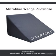 Pillow Cover for Bed Wedge Pillow (60x30x50cm) Soft Microfiber Replacement Pillow Case with Zipper