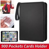 黑色卡冊 9格50頁900卡位元元 PU拉鍊卡片冊 遊戲卡牌收藏冊 寶可夢卡牌冊