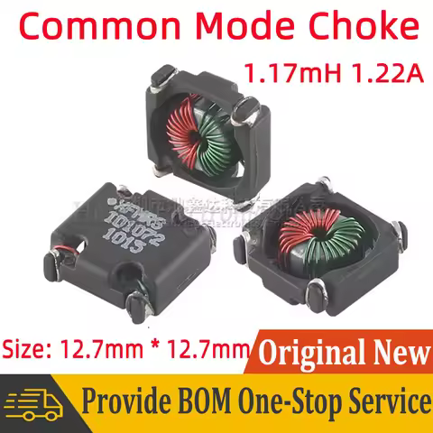 2pcs SMD SMT Common Mode Choke Inductor Inductance 1.17mH 1.22A Power Supply Switching Signal Filter