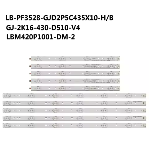 New 5PCS/set for 43LH500T-ZA LE43A3300 43PFS5531 43pfg5501 LE43S5977 43PFS5532 43pfg5102 LED backlig