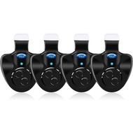 4 x Black Electronic LED Fishing Light Bulb with Sound Alarm and Audible Alarm