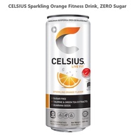 Celsius Live Fit Energy Drink Sparkling Orange, Taurine & Green Tea Extracts, Sugar Free, 4 x 325ml