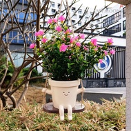 AMYMOONS Hanging Flower Pots Swing Face Planter Hanging Plant Pot Flower Pot Pendant Flower Holder For Outdoor Garden