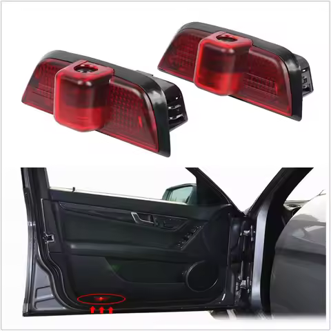 LED Car Door Interior Projector Welcome Ghost Shadow Light Accessories For Mercedes Benz C Class W20