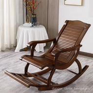 Jiamutang Short Solid Wood Rocking Chair Recliner Chinese Balcony Chair Leisure Chair Rocking Chair for the Elderly Leis