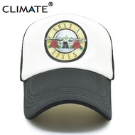 CLIMATE Men Women Cool Rock Music Trucker Mesh Caps Guns N  Roses Cap Women Men G N  R GnR Fans Cap