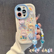 OPPO case Stickers and chains of stars, flowers and animals Phone case suitable for OPPO A15 A16 A17