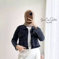 HW CROP JEANS JACKET DENIM JINS JACKET WOMEN RAWIS GIRLS CHEAP JACKET KOREAN STYLE GIRLS COD AVAILAB