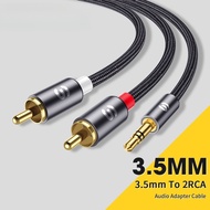 RCA Cable 3.5mm Jack to 2 RCA Aux Audio Cable 3.5 mm Male to 2RCA Adapter Splitter for TV Box Home T