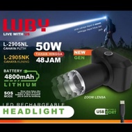 Senter Kepala Zoom Flash LUBY L-2925 Laser LED Premium Edition 70 Watt / LED Recharge Headlight 70W