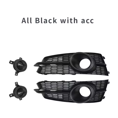 For Audi A6 S6 2016 2017 2018 Bumper Fog Lamp Grille Car Front Mesh Racing Grille With ACC