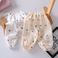 Boys Girls Spring Summer Pants Baby Trousers Children Loose Air Conditioning Large PP Pants Yarn Thi